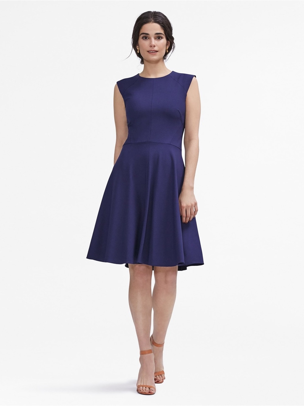MM Lafleur Toi Dress Sleeveless A-line in Navy Size 14